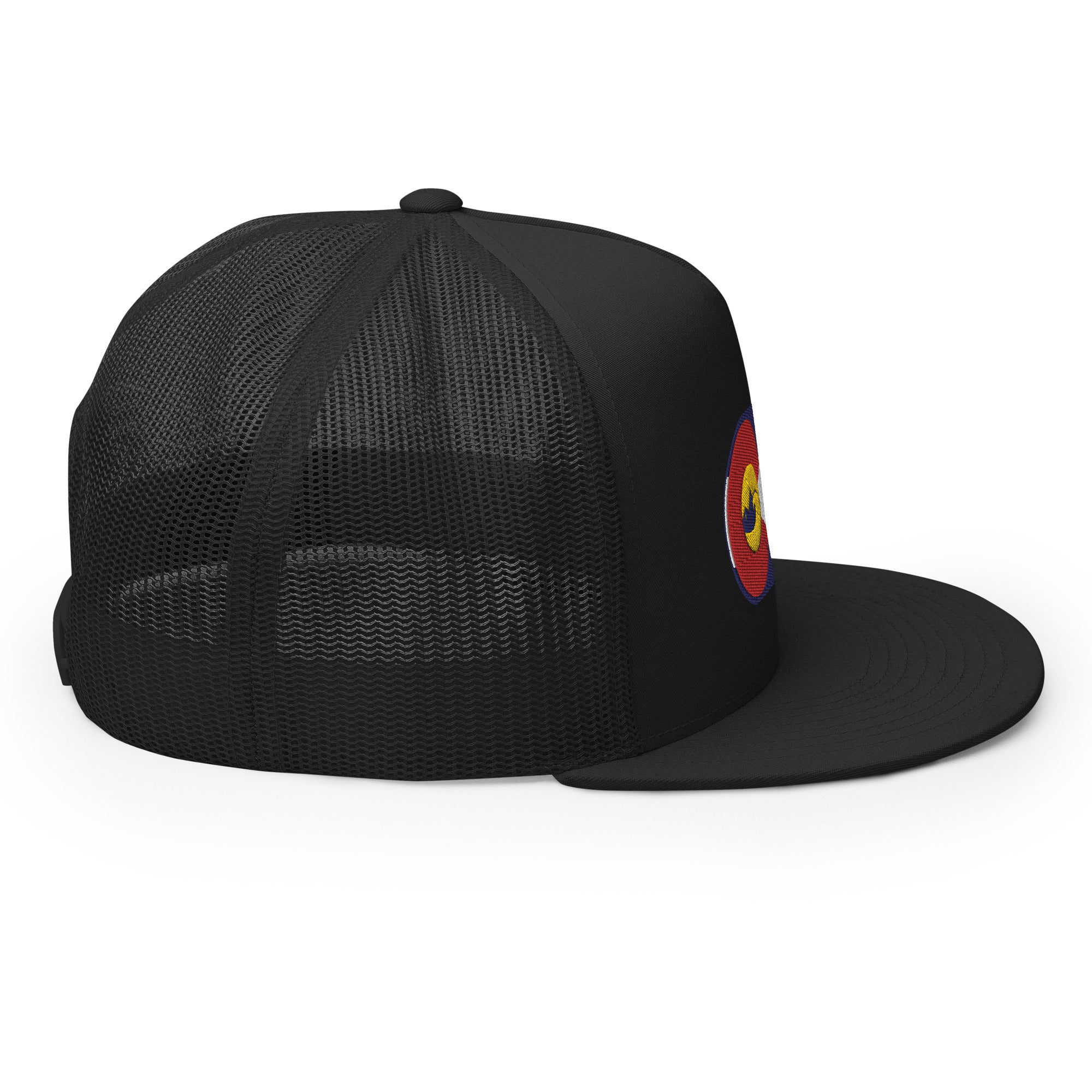 black colorado flag trucker hat right