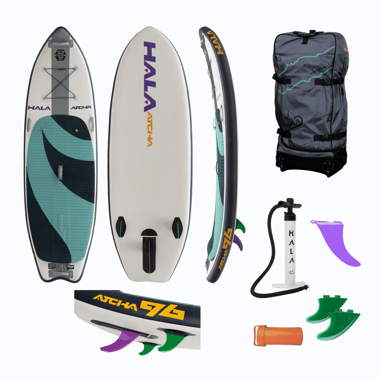 Hala Atcha 96 | Original Whitewater iSUP | Retractable Fin