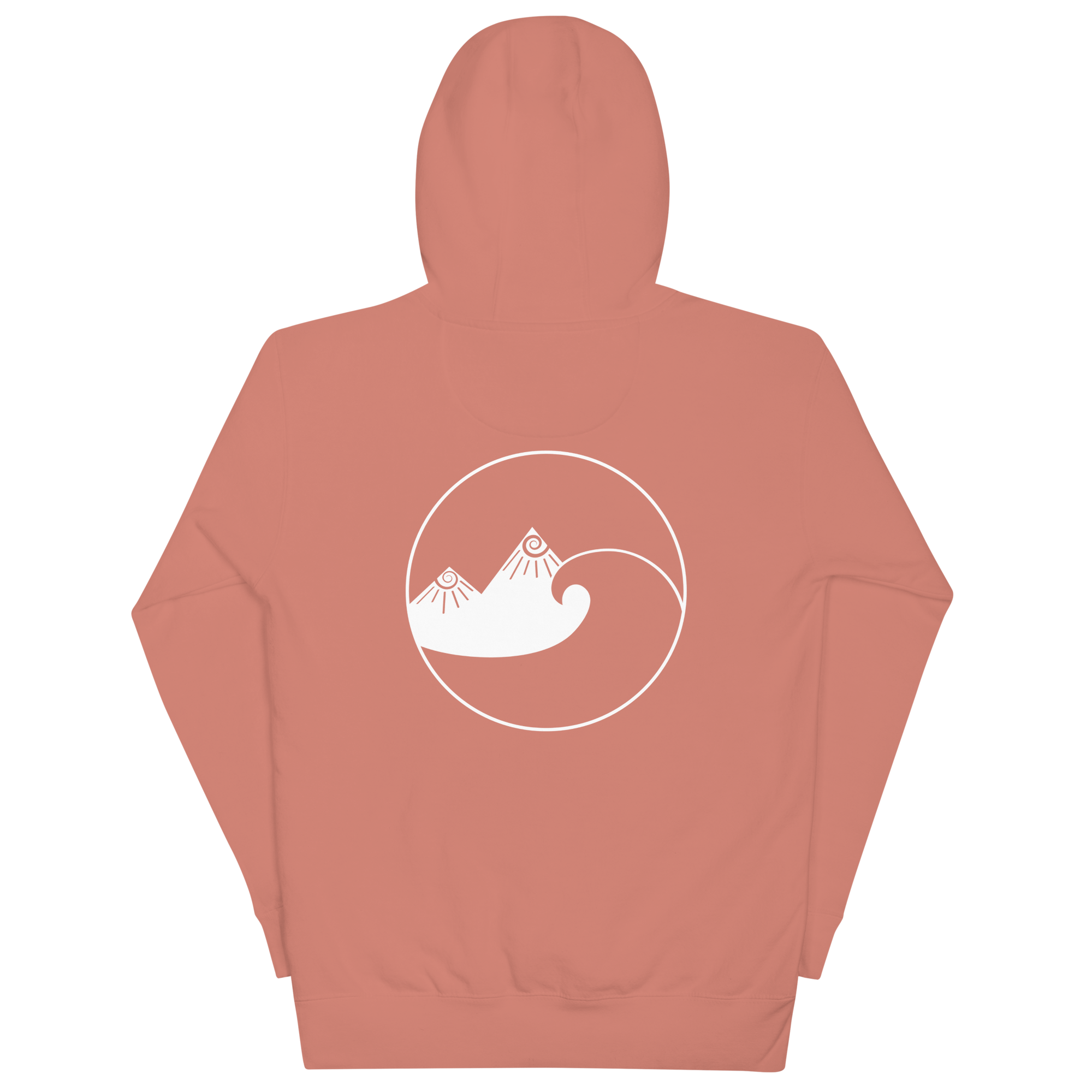 dusty rose adventure hoodie back