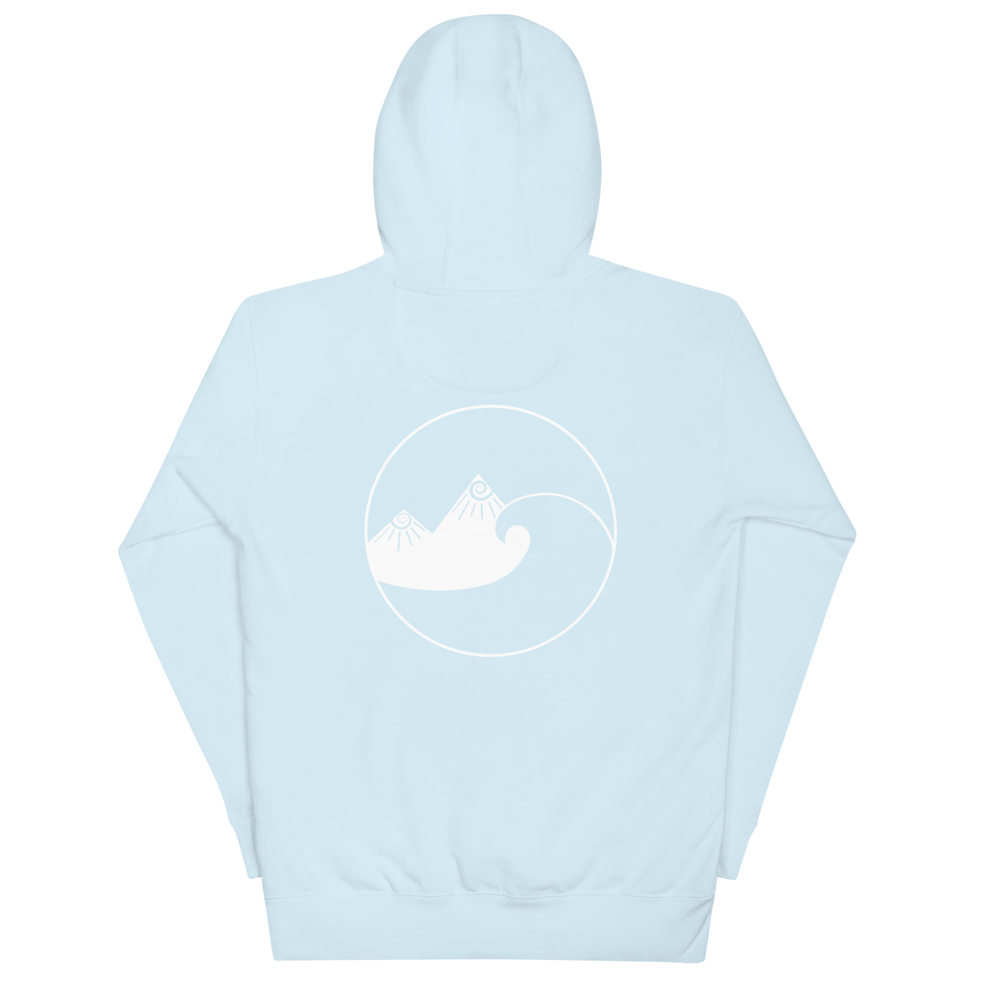 sky blue adventure hoodie back