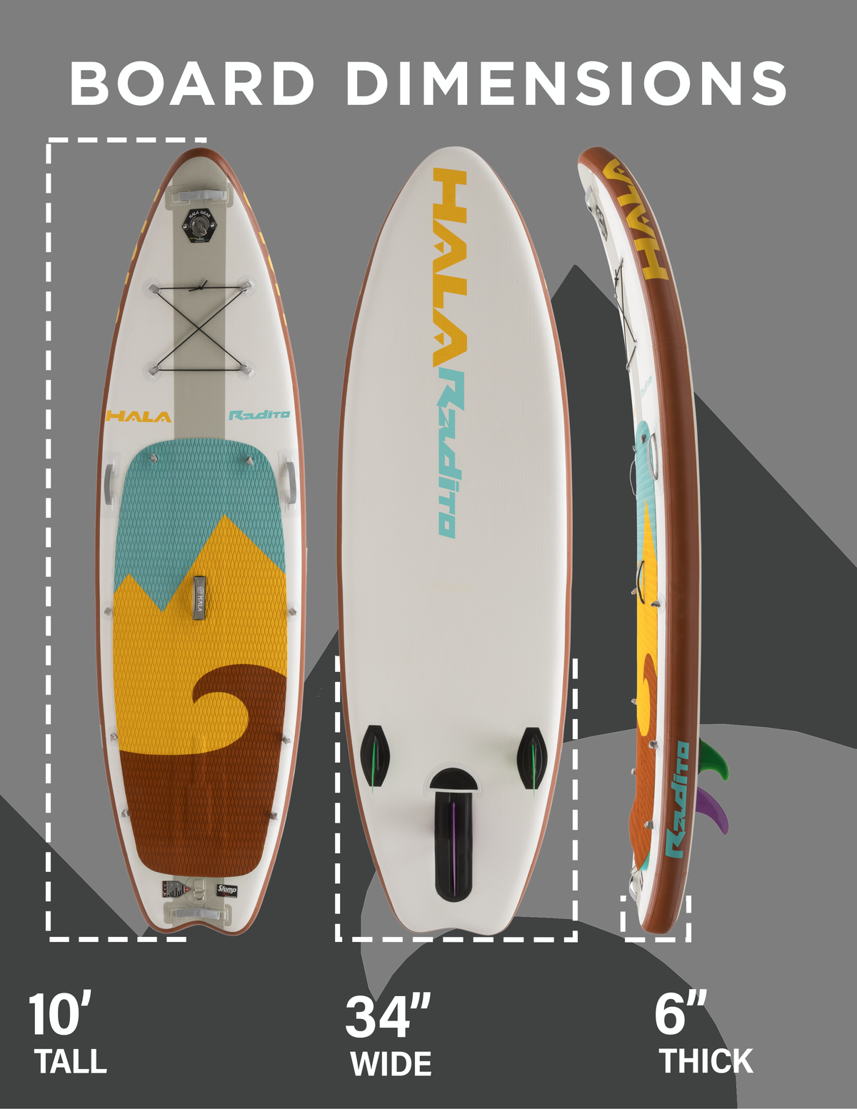 Radito Hala Radito Inflatable SUP Kit | StompBox Retractable Fin Whitewater ...