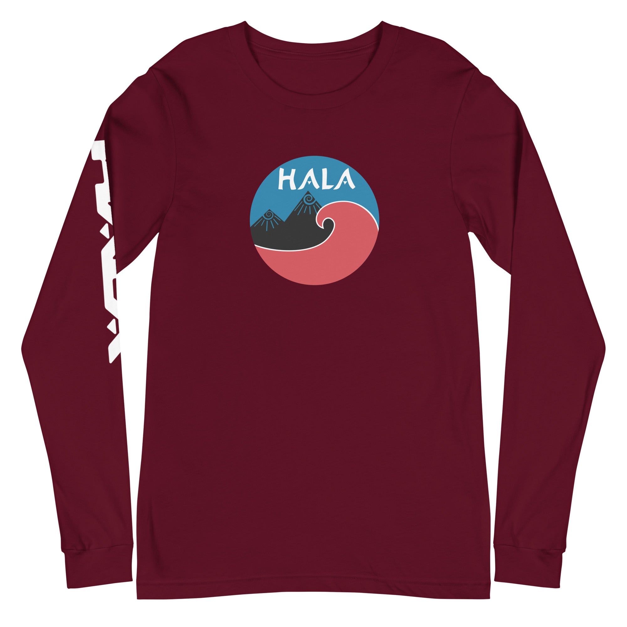  long sleeve maroon tee